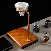 Adjustable Coffee Drip Station, Vintage Pour Over, Espresso Dripper Stand, Removable Rack, Non-Slip Base Holder