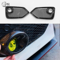 For Honda Civic FK7 (FC SI) Forged Carbon Front Bumper Fog Light Cover Trim (Replacement) (NO fit FK8)