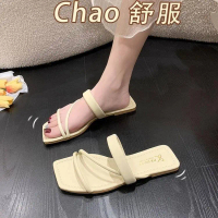 รองเท้าผู้หญิง ไซส์ใหญ่ 35-43 ไซส์ 41-42 รองเท้าแตะส้นแบน เหมาะสำหรับกิจกรรมกลางแจ้ง เปิดนิ้วเท้า รอ
