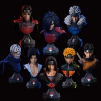 Anime Naruto Bust Figure Collection Action Figurines Naruto Obito Itachi Sasuke Water Gate Hashirama Model Doll Toys Gift