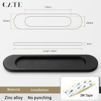 【No Punch】Mobile Door Handle/Glass Door Kitchen Door Sliding Door Handle Flat Concealed Handle Conce