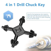 4 In 1 Multi-function Universal Chuck Key Drill Drilling Holder Spanner Drill Chuck Key Cordless Chuck Key 1/4" 3/8" 1/2" 5/8"
