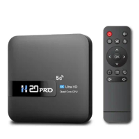 H20PRO Smart Android TV Box Android 10 2GB 16GB 6K Media Player TV Box Android 2.4&amp;5G WIFI Very Fast 1080P US Plug