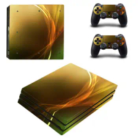 Gold Black Metal PS4 Pro Skin Sticker For Sony Dualshock PlayStation 4 Console and Controllers PS4 Pro Skin Stickers Decal