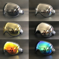 R Motorcycle Goggles Half Face Helmets  Glasses Helmet Bubble Visor For SHOEI JO EX-ZERO Arai Classic AIR  BELL Simpson