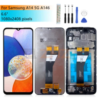 For Samsung Galaxy A146 LCD A14 5g LCD Display Touch Screen Digitizer Assembly With Frame For Samsung A146 Display Repair