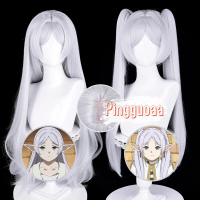 Anime Frieren At The Funeral Frieren Cosplay Wig 68cm Long White Hair Heat Resistant Synthetic Wigs
