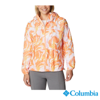 【Columbia 哥倫比亞 官方旗艦】女款- Alpine Chill™UPF40防潑水風衣-粉色印花(UWR73300UH / 2023年春夏)