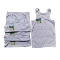 6PCS KAOS DALAM ANAK PUTIH POLOS LUSINAN SINGLET S M L XL 3L 4L