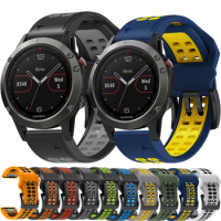 26 22MM Silicone Quick Release Watchband Strap For Garmin Fenix 7X 7 6 6X Pro 5 5X Plus 3 HR Watch Easyfit Wrist Band Bracelet