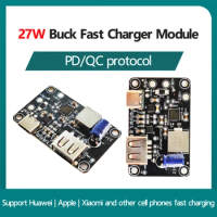 QC3.0 QC2.0 USB +Type-C Dual USB PD/QC Fast Charge Buck Board Mobile Power Bank 18650 Charging Module