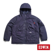 EDWIN 男裝 大寬版羽絨外套-丈青色