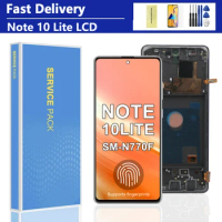 For AMOLED For Samsung Note 10 Lite Lcd Display Digital Touch Screen For Samsung Note10 Lite SM-N770F Screen Support Fingerprint