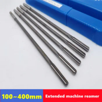HSS H7 extended straight shank machine reamer 3-20mm, 100, 200, 300, 400mm total length, suitable for mechanical chuck reamers