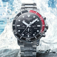 【TISSOT 天梭 官方授權】SEASTAR 1000 海洋之星 300米潛水計時腕錶 禮物推薦 畢業禮物(T1204171105101)