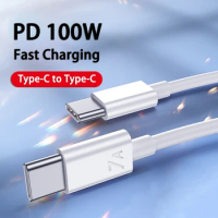 PD 100W 60W Fast Charging Cables USB C To Type C Cable For Samsung Xiaomi Redmi POCO Huawei Honor MateBook Charger Type-C Cable