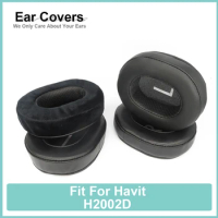 Earpads H2002D For Havit H2002D Headphone Earcushions Protein Velour Sheepskin Pads Foam Ear Pads Black Comfortable