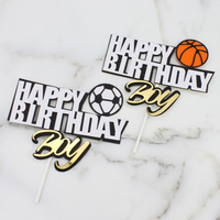 雙層 球類蛋糕插 足球 籃球 主題蛋糕 蛋糕裝飾 生日 蛋糕 擺件 烘培裝飾