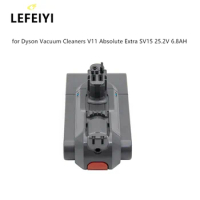 25.2V 6800mAh Lithium Click-in Rechargeable Battery for Dyson Vacuum Cleaners V11 Absolute Extra SV15