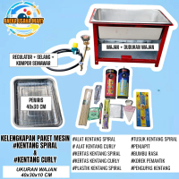 Paket Usaha Lengkap Mesin Kentang Curly dan Kentang Spiral Fullsett Ukuran Wajan 40x30x10 CM
