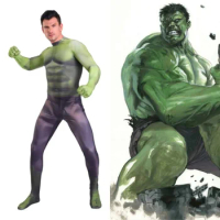 3D Hulk Costume for Kids Fancy Dress Halloween Carnival Party Boy Kids Clothing Child Muscle Green Hulk Anime Cosplay