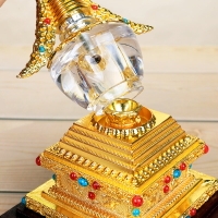 佛教用品佛堂擺件 精品鎏金水晶舍利塔 菩提塔 佛塔舍利塔