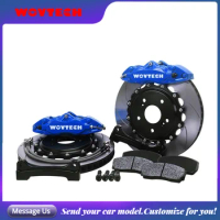 Wholesale Big Brake Kit 4 Pots Blue Calipers with 345mm Slotted Disc for Audi A6 C6 Front 18 inches