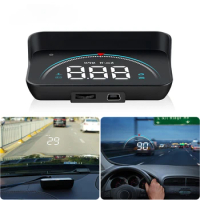 Car OBD2 HUD LED Front Display, OBD Windshield Projector Speed Scanner, Fuel Alarm, Tool M8 3.5 inch