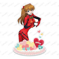 New Anime NEON GENESIS EVANGELION EVA Asuka Ayanami Rei Love gesture Figure Acrylic Standing Plates Model Toys ornaments Gifts