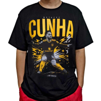 เสื้อยืด Cunha Dance Legacy สีดำ คอกลม แขนสั้น ผู้ชาย Blend งานสกรีนสไตล์วินเทจ ไม่หด ไม่ย้วย ระบายอ