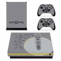 Game God of War 4 Skin Sticker Decal For Microsoft Xbox One X Console and 2 Controllers For Xbox One X Skins Stickers Vinyl