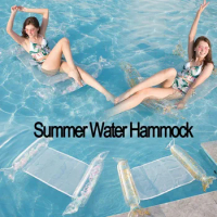 Swimming Pool Transparent Inflatable Mattress Foldable Summer Water Hammock Inflatable Pool Mat Sofa Toys Beach Bed Pool Hammock