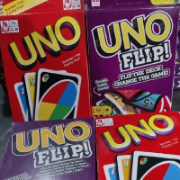 UNO Kartu Uno Flip! dan uno merah Edisi Dua Sisi untuk Permainan Keluarga Seru dan Menyenangkan