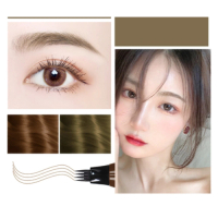 2支四叉眉筆持久防水防汗不脫色不暈染細頭(2#)(深棕色)#N80_014_301