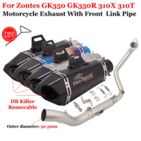 For ZONTES ZT310R ZT310T ZT310X GK350 GK350R GK 350 2021-2022 Motorcycle Exhaust Escape Modify Front Link Pipe Muffler DB Killer