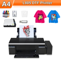 DTF Transfer Printer A4 L805 T Shirt Printer Direct to Film for Fabrics T shirt DTF Printer A4 with With DTF Ink DTF Curing Oven