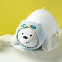 MINISO We Bare Bears Lying Plush Toy (Ice Bear)