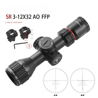 Hunting SR 3-12X32 AO FFP Hunting Compact Optical Sight Tactical Riflescope Glass Etched Red Green Illuminate Shooting Scopes