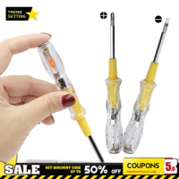 Dual Function Household Electrician Test Pen Induction Contact Test Pen Double Head Dual-purpose Type Cross Slotted Screwdriver