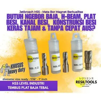 Jetbroach HSS 15/16 Inch Mata Bor Magnet Baja besi Tebal Ukuran 23.8 mm Jet Broach Tembus Plat & H-.