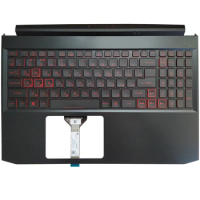 NEW Russian/US laptop keyboard For Acer Nitro 5 AN515-57 AN515-45 with palmrest upper Red backlight