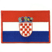 克羅地亞 國旗電繡刺繡背膠補丁 袖標 布標 布貼 補丁 貼布繡 臂章