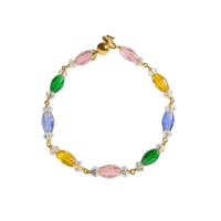 585 (14K) Gold Crystal Bracelet [Colorful Gemstone]