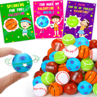 Thremhoo 26PCS Fidget Spinners Sports Balls Valentines Cards for Kids School Classroom Valentines Da