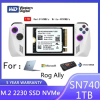 Western Digital WD SSD SN740 1TB 2TB NVMe PCIe 4.0X4 Read 5150Mbs M.2 2230 for Steam Deck Laptop Tablet GPD Surface Rog Ally