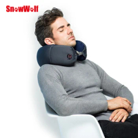 SNOWWOLF Multifunctional Infrared Heated U Shaped Neck Health-care Pillow with USB for Travel Airplane Christmas Gift Pillows