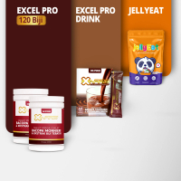2 Excel Pro Coklat Tablets 120 biji + Excel PRO DRINKS 15 sachets + 1 JELLYEAT Fadzilah Kamsah HQ