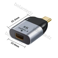 Type C to Display Port Adapter For Huawei Samsung USB-C To DP1.4 mini DP Video Converter 8K 4K@60Hz Adapter For PC Laptop Video