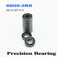 6805 2RS Bearing 25*37*7 mm ABEC-1 Metric Thin Section 61805RS 6805 RS Ball Bearings 6805RS(10 PCS)