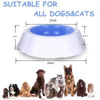 House Outdoor Cat and Dog Ice Bowl Pet Cooling Dog Water Feeding Accessories Feeding Water Condensation Ice Bowl Cool